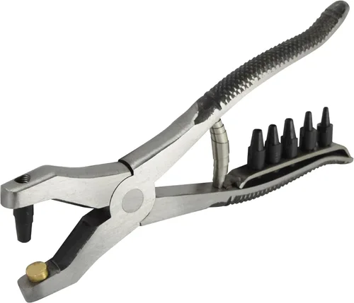 SE Alicates perforadores de cuero de acero inoxidable de 8.75 pulgadas con tornillos reemplazables - Modelo 7926LP