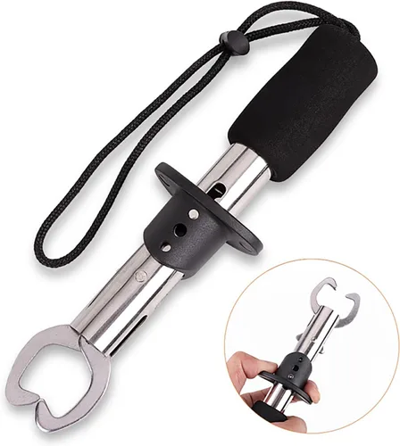 Miniatura 9 de Alicates de pesca (con cerradura), plantilla de labios de pescado, alicates de pesca, herramientas de pesca multifuncionales de aluminio portátiles