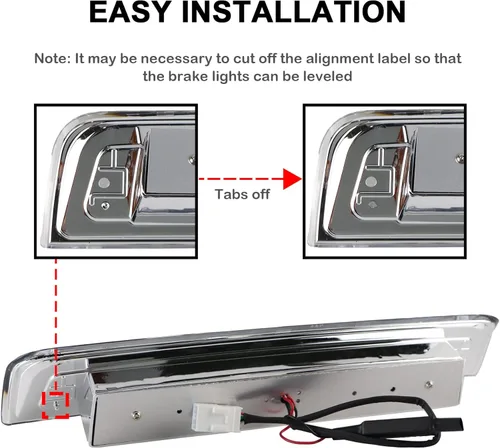 Miniatura 6 de Tresound para Dodge Ram 1500 2500 3500 2009-2017 Luz de Freno Tercera Luz de Carga LED Lámpara de Montaje Alto (Ahumado)