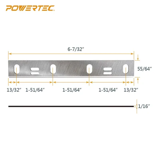 Miniatura 4 de POWERTEC Cuchillas de ensambladora de 6 pulgadas para performax 90237 Jointer, juego de 2 (14815V)
