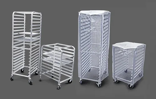 Miniatura 6 de New Star Foodservice 36534 Cubierta para Estante de Bandejas de Horno/Bandejas de Pan de Grado Comercial, Plástico, 10 Niveles, 28" L x 23" A x 33