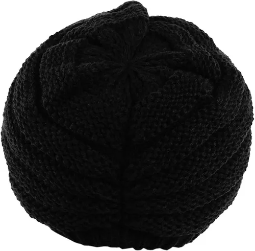 Miniatura 4 de C.C Gorro de punto trenzado cálido y grueso con visera