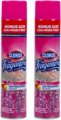 Miniatura 12 de Clorox Fraganzia - Ambientador en aerosol en aerosol con aroma a ráfaga de cereza, eliminador de olores de larga duración y ambientador