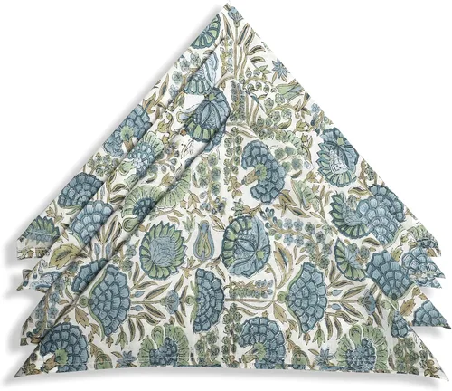 Miniatura 5 de Ridhi - Servilletas de 100 % algodón con estampado de espárragos verdes de 18 x 18 pulgadas (juego de 4) servilletas de cocina reutilizables