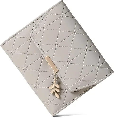 Miniatura 11 de RNIEGA Cartera pequeña de cuero para mujer, con bloqueo RFID, tarjetero compacto con cremallera y bolsillo para monedas con ventana de identificación