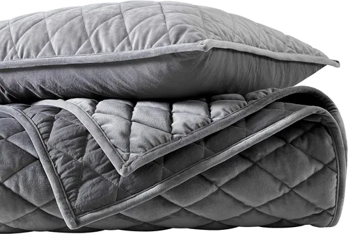 Miniatura 17 de Vera Wang - Juego de edredón tamaño Queen, juego de ropa de cama súper suave con fundas a juego, elementos esenciales modernos para la habitación
