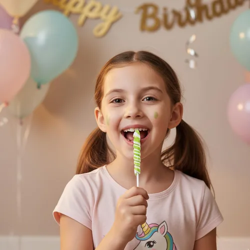 Miniatura 8 de Adams & Brooks - Paletas pequeñas de unicornio de manzana verde brillante, tarro de 10 onzas (24 unidades) - Piruletas de unicornio Twisty, dulces
