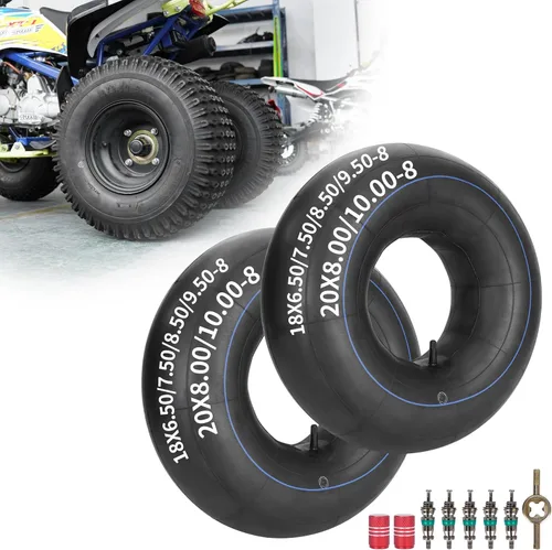 RUTU 18x6.50-8 18x7.50-8 20x8.00-8 20x10.00-8 Tubos interiores para ATV Quad 4 Wheeler Go Kart Baja Warrior Mini Bike Tractor de Césped Soplador de