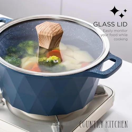 Miniatura 5 de Country Kitchen Juego de utensilios de cocina de aluminio fundido antiadherente, utensilios de cocina duraderos para cocinar todos los días