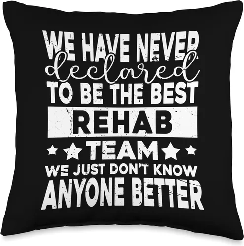 Rehab Therapist Gifts For Women And Men Crew, Rehabilitación Enfermera Mujer Rehabilitación Equipo Terapia Cojín de tiro 16x16, Multicolor