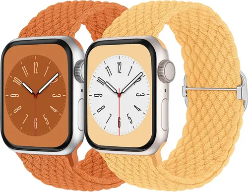 Miniatura 24 de Solo Loop trenzada compatible con Apple Watch Band de 1.496 pulgadas, 1.575 pulgadas, 1.614 pulgadas, 1.654 pulgadas, 1.732 pulgadas, 1.772