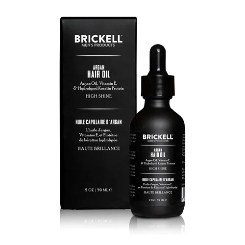 Miniatura 2 de Brickell - Aceite de argán para hombre, tratamiento de aceite ligero para el cabello para hombres, con aceite de argán, proteínas hidrolizadas
