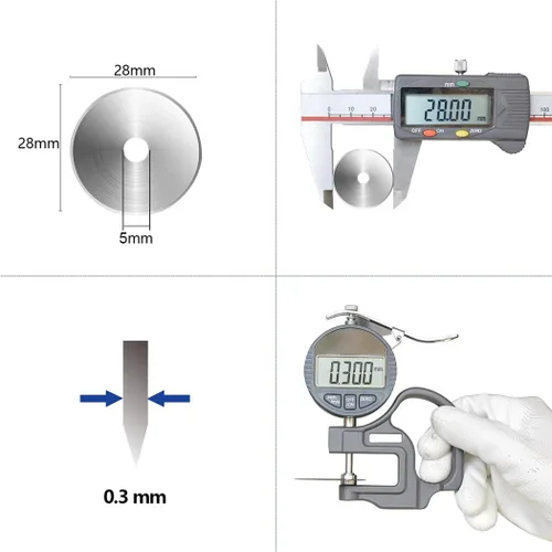 Miniatura 2 de SOMOLUX Cuchillas rotativas de 1.102 in compatibles con Fiskars 1.102 in cortador giratorio perfecto para coser manualidades, afiladas y duraderas