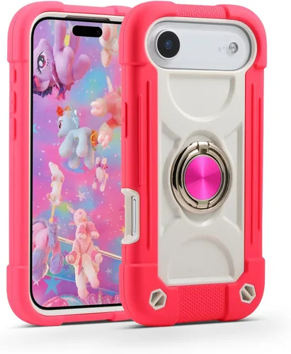 Miniatura 53 de MARKILL Funda compatible con iPhone Air de 6.5 pulgadas 2025 con soporte de anillo giratorio de 360 grados, protección contra caídas de grado