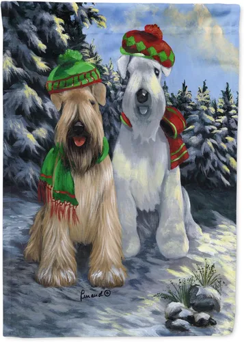 Miniatura 219 de Caroline's Treasures PPP3097CHF - Pijama de Navidad con diseño de bulldog francés para colgar en la pared, poliéster, tamaño de casa, multicolor
