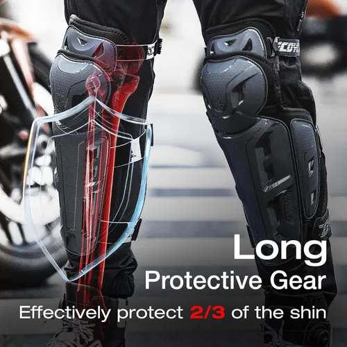Miniatura 6 de Scoyco Rodilleras y espinilleras para motocicleta para hombres - Equipo de protección CE Nivel 1 con diseño de flexibilidad de rodilla de 45°-180°