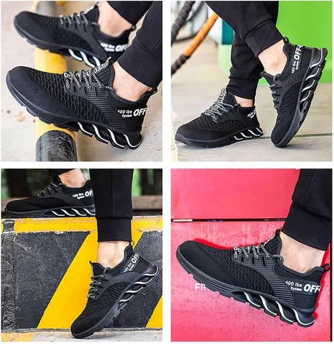 Miniatura 7 de Steel Toe Shoes for Men Women Indestructible Work Shoes Lightweight Puncture Proof Comfortable Water Resistant Safety Sneakers Slip-Resistant