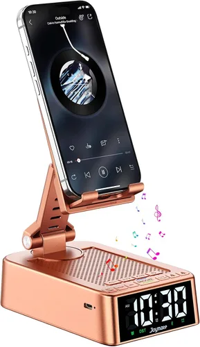 Miniatura 8 de Regalos para hombres y mujeres, soporte de teléfono con altavoz Bluetooth y soporte ajustable de teléfono celular de ángulo giratorio de 360°