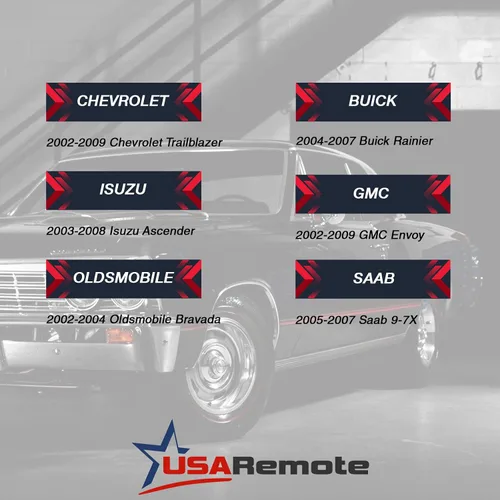Miniatura 4 de Llavero con control remoto de entrada sin llave para automóvil compatible con Buick Rainier / Chevy Trailblazer / GMC Envoy / Isuzu Ascender