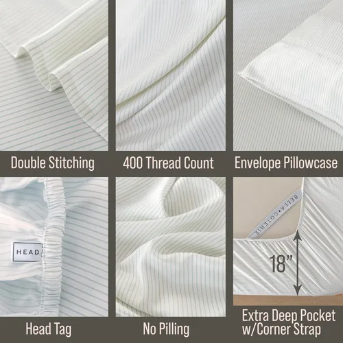 Miniatura 100 de Bella Coterie - Juego de sábanas de lujo de viscosa de bambú para cama tamaño split king 2 sábanas ajustadas para camas Sleep Number y ajustables