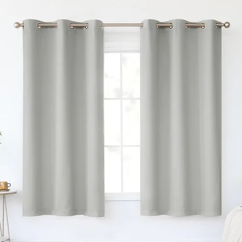Miniatura 63 de KEQIAOSUOCAI Cortinas rosa bebé de 63 pulgadas para habitación de niñas - Con aislamiento térmico que oscurece la habitación, cortinas de ventana