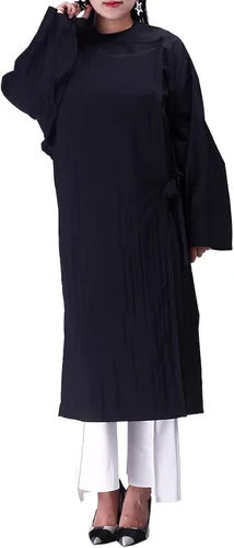 Miniatura 7 de TOPTIE Bata de salón de belleza, vestido de cliente unisex, cierre frontal ajustable, ligero e impermeable