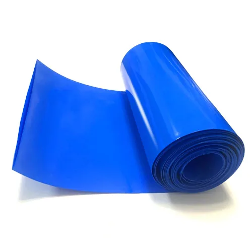 Miniatura 13 de Tubo de envoltura termorretráctil de PVC de 3.95 pulg. (100 mm) de ancho para baterías de litio 18650 21700, paquetes de batería DIY, azul, longitud