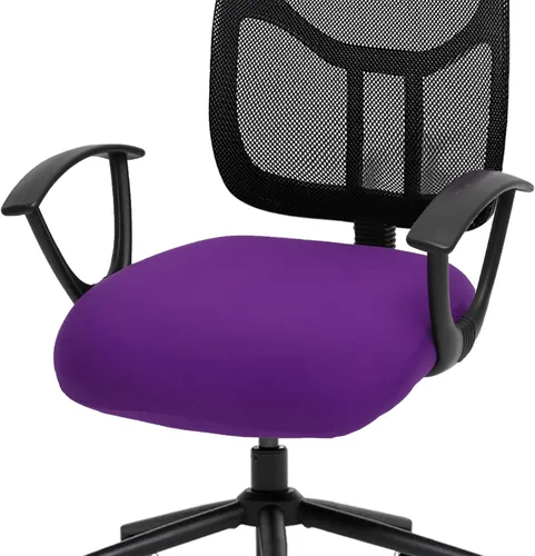Miniatura 35 de Fundas elásticas para asiento de silla de oficina de escritorio - Funda universal de spandex para silla de computadora - Fundas removibles lavables