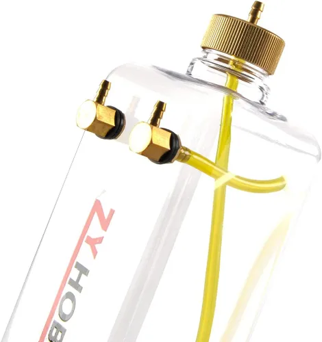 Miniatura 2 de ZYHOBBY Tanque de combustible RC 1000ML, botella de combustible de gas RC con plástico transparente para modelo de avión RC en EE. UU
