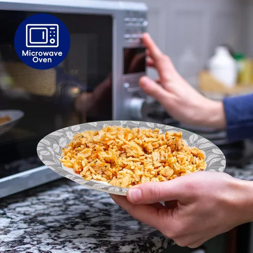 Miniatura 5 de JOLLY CHEF Platos de papel desechables de 7 pulgadas, paquete de 150 platos de postre impresos resistentes para Acción de Gracias o uso diario, a