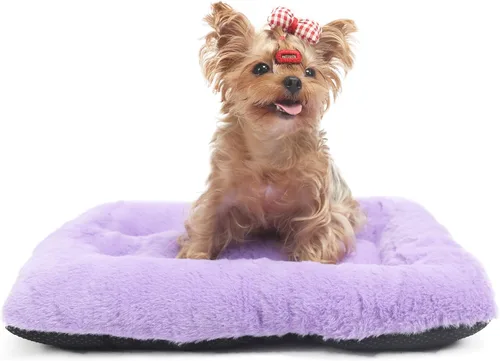 Miniatura 18 de Cama para Jaula de Perro Camas Lavables para Perros XX-Pequeños Franela Gruesa Deluxe Esponjosa Cómoda Almohadilla para Perrera Antideslizante