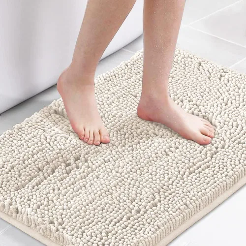 Miniatura 20 de H.VERSAILTEX Alfombra de Baño Alfombra de Baño Alfombras de Baño para Baño Antideslizante Alfombras de Baño Extra Gruesa de Chenilla Alfombra 17" x