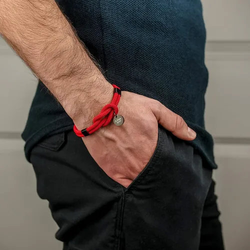 Miniatura 4 de globi Paracord - Pulsera de cuerda trenzada para hombres y mujeres pulsera ligera náutica unisex con cierre magnético de acero inoxidable Fibra