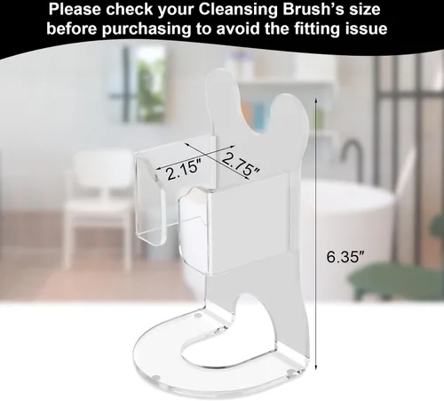 Miniatura 3 de Beautyflier Soporte eléctrico para fregar la cara, soporte acrílico transparente compatible con el limpiador de limpieza Clarisonic Mia 2, ideal
