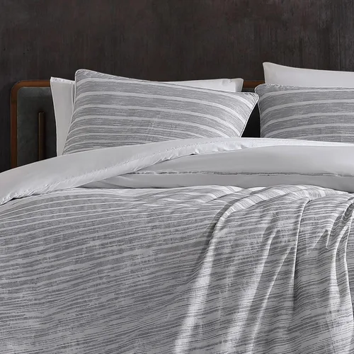 Miniatura 7 de Kenneth Cole New York - Juego de funda de edredón tamaño King, ropa de cama reversible de algodón con fundas a juego, decoración moderna del hogar