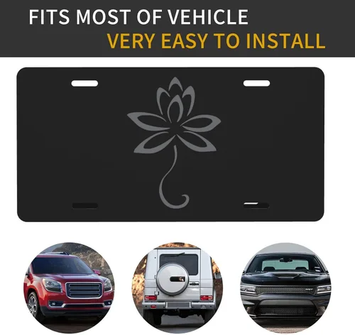 Miniatura 6 de Placa de matrícula decorativa de Lotus para automóvil, etiqueta de tocador, placa de metal para automóvil, placa de aluminio novedosa para hombres