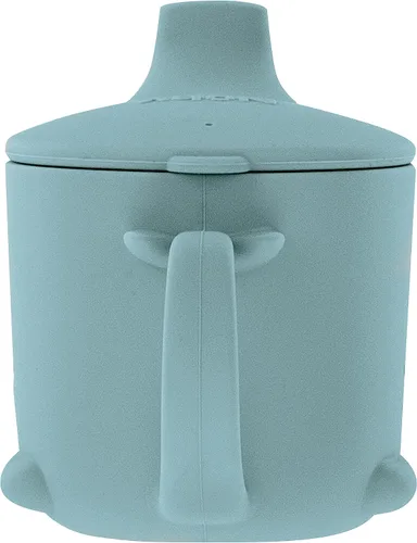 Miniatura 6 de Nuby Animal Friends Taza de silicona para beber - Taza para niños pequeños con un asa - 6+ meses - Ballena azul