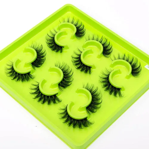 Miniatura 12 de Paquete de 6 pares de pestañas postizas esponjosas de imitación natural de visón sintético 3D (3DQG-125)