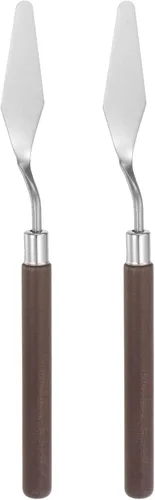 Miniatura 8 de HARFINGTON 2 cuchillos de paleta n.º 6 de 0.472 in de ancho de acero inoxidable pequeña espátula puntiaguda cuchillo de paleta de pintura con mango