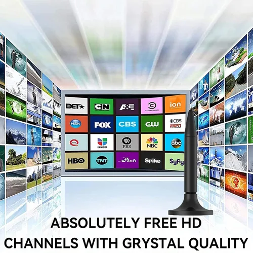 Miniatura 7 de Antena de TV para Smart TV, antena de TV digital transparente 4K HD 2024 para interiores de más de 300 millas de alcance con amplificador de señal