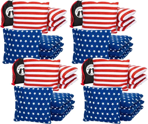 Miniatura 8 de GoSports Official Regulation Cornhole Bean Bags Set of 8 – for Competitive Cornhole Games - All Weather - American Stars and Stripes or Red and Blue