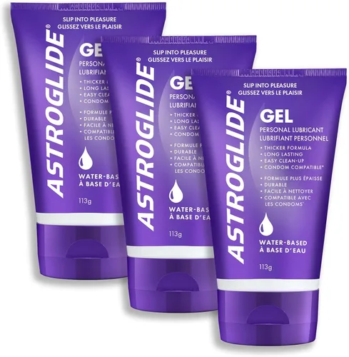 Miniatura 8 de Astroglide Lubricante a base de agua (3 onzas), lubricante personal de gel ultra suave, hipoalergénico, sin parabenos ni glicerina, lubricante