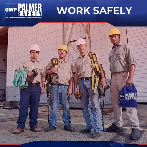 Miniatura 7 de Arnés de seguridad Palmer Safety con cordón desmontable de 6 pies Cordón de una sola pierna con absorción de impactos internos y gancho de cierre