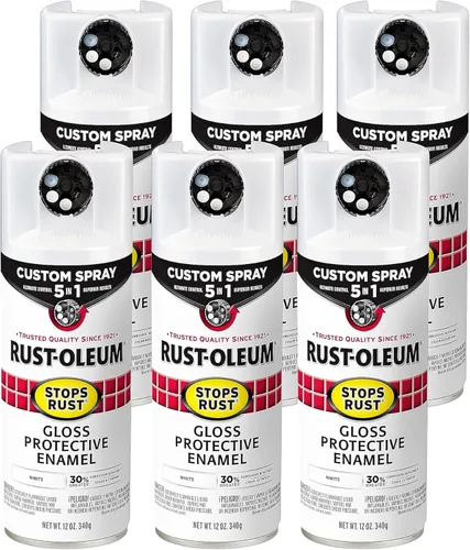 Miniatura 68 de Rust-Oleum 376855 - Pintura en aerosol antióxido personalizada 5 en 1, 12 onzas, color negro mate, (paquete de 1)