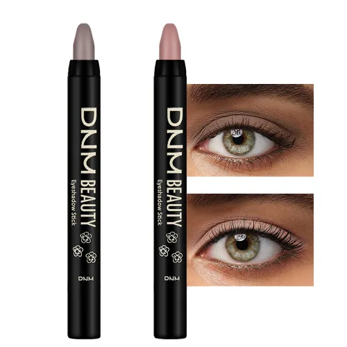 Miniatura 14 de Kaely - Juego de 2 barras de sombra de ojos en crema para ojos, lápiz brillante perla blanca y perla negra, maquillaje brillante de ojos