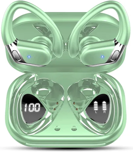 Auriculares inalámbricos, auriculares Bluetooth 5.4 2026 con cancelación de ruido deportivo, auriculares sobre la oreja con ganchos para los oídos,