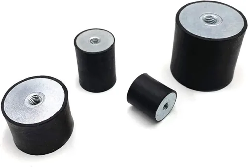 Miniatura 2 de Junta silenciosa 4 piezas M3 M4 M5 doble rosca hembra amortiguadores de goma aislador antivibración para compresores de aire, bomba de agua, máquina