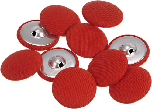 Miniatura 65 de HARFINGTON 10 botones de tela de 24L cubiertos de tela de 0.59 pulgadas, vástago de metal, botones de costura redondos para trajes, blusas de Azul