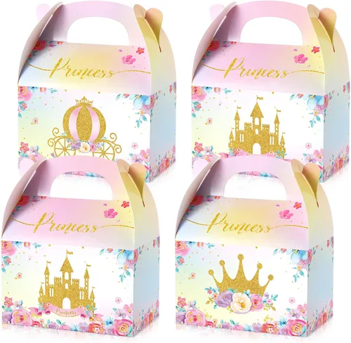 Miniatura 9 de Caja de regalo Nezyo Princesa y Príncipe - Cajas de regalo de cartón con corona rosa y azul para cumpleaños de niño o niña