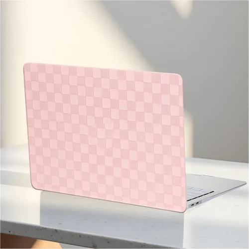 Miniatura 21 de Funda a cuadros para MacBook Air de 13 pulgadas M5 M4 M3 M2 2026-2022 A3240 A3113 A2681, piel a cuadros con textura a cuadros para MacBook Air 13.6